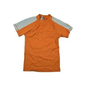 Roxy Quicksilver‎ Kids Size Medium Orange Rash Guard Swim Suit Made In USA